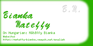 bianka mateffy business card