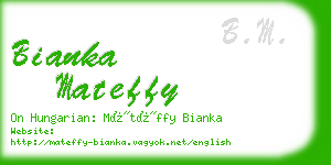 bianka mateffy business card